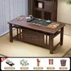 Nuevo Juego de Mesa de Balcón y Sillas de Arte Ébano Madera Maciza Nuevo Estilo Chino Hogar Apartamento Pequeño Mesa de Té Mesa de Café Mesa para Preparar Té
