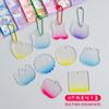 Flor de cerejeira Gradiente Coo DIY Glitter Coo Chuck Criativo Caseiro Pequeno Disco Portátil Pingente Chaveiro Pingente Pequeno Pingente