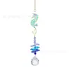 Serie Océano Azul Ballena Caballito de Mar Delfín Atrapasol Colgante de Cristal Decoración Exterior Amazon Transfronterizo