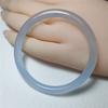 Pulsera de calcedonia aguamarina fresca para mujer, de moda, para amigas, calcedonia azul de raya redonda fina de 6 mm, pulsera de belleza