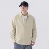 Camisa de hombre a rayas de manga larga, nuevo estilo primavera/otoño 2026, cuello camisero, versátil, casual, retro japonés, holgada y cómoda