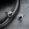 Pendientes de cristal de hielo con diamantes para hombre, diseño único irregular, acero de titanio, sin color, accesorios distintivos que combinan con todo, joyería para mujer.