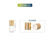 Frasco Roll-on 10ml Tampa Dourada Frasco Roll-on de Óleo Essencial Frasco de Vidro Transparente Frasco Recarregável para Perfume Embalagem de Frasco Cosmético