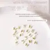 20 Piezas de Metal para Manicura Mini Mariposa Dorada Plateada Mariposa Sencilla Decoraciones para Uñas Mariposa Estéreo Japonesa