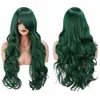 Peruca de Cosplay Transfronteiriça com Franja Lateral Multicolorida 80CM Cabelo Longo Cacheado Universal Peruca de Seda de Alta Temperatura Cobertura Completa da Cabeça Venda por Atacado