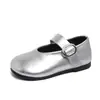Zapatos de Cuero Infantiles Estilo Francés 2026 Primavera y Otoño Nuevos Versión Coreana Zapatos Planos de Princesa para Niñas Mocasines de Suela Blanda Zapatos Individuales