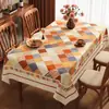 Mantel de Mesa de Tela de Hilo Estilo Americano PVC, Impermeable, Resistente al Aceite, Lavable, Mantel para Mesa de Comedor que Mejora la Ambiencia, Lujo Ligero, Mantel de Tacto de Alta Gama