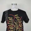 Camiseta de Verano Fina para Hombre de Cabello Liso Estampada Camisa Cultural de Algodón Negra Camisa Publicitaria de Comercio Exterior Logo Estampado