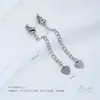 Acero de Titanio Antidesvanecimiento Superficie Lisa Forma de Corazón Estrella de Cinco Puntas Ovalada Gota de Agua Cierre de Langosta Cadena de Extensión Accesorios de Joyería Hechos a Mano para Bricolaje