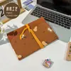 Cuaderno de Mano A5 de Tela Extraíble de Aspecto Elevado, Fresco y Sencillo, Estilo Ins, Cuaderno con Goma Elástica de Hojas Sueltas