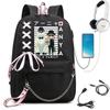 Nueva mochila escolar de anime para estudiantes, adolescentes y niñas, con temática de espías y juegos de rol.