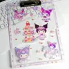 Portapapeles Transparente de Acrílico Sanrio Carpeta Patrón de Dibujos Animados Anime Estudiante A4 Portapapeles Mayoreo
