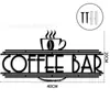 Metal Hierro Taza de Café Decoración de Pared Letrero de Arte Decoración de Pared de Taza de Café Manualidades Pared de Fondo Pared de Cocina Colgante de Pared Silueta