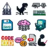 11 Charms Divertidos da Série Programador para Crocs de Borracha Macia em PVC Decoração de Fivela para Sapato Croc Acessórios Crocs