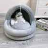 Canil de gato de celebridade da internet canil de cachorro yurt quente de inverno cama de gato semi-fechada Vila Ninho suprimentos para animais de estimação para as quatro estações