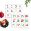 KK046 Bolsita de papel kraft para fiesta navideña de Amazon, bolsa de regalo, pegatina de cuenta regresiva para calendario digital de manzana