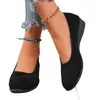 Zapatos de Mujer de Gamuza Estilo Coreano con Punta, Color Caramelo, Planos, Tallas Grandes, Nuevos para Primavera y Otoño 2025