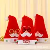 Chapéus Regulares Transfronteiriços do Fabricante Decorações de Chapéu de Natal Chapéus de Pelúcia Curta de Alta Qualidade Chapéus de Papai Noel Chapéus para Crianças e Adultos