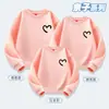 Ropa de clase de actividad para padres e hijos suéter rojo con forma de corazón ropa de actuación otoño nuevo jersey de manga larga festivo Año Nuevo moda