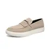 Nuevos zapatos de plataforma con flecos talla grande transfronterizos para hombre Moda europea y americana de pasarela Zapatos de cuero slip-on Personalidad del hombre Casual de negocios Zapatos de plataforma