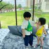 Bolsa infantil estilo coreano 2021 Nova carta impressa bolsa de ombro bonito dos desenhos animados Bolsa de peito do bebê Bolsa transversal para meninas