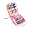 Bolsa de Almacenamiento Portátil para Costura, Kit de Herramientas para Manualidades y Tejido de Uso Doméstico, Caja de Costura de Viaje, Kit de Costura