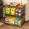 Estante de Almacenamiento para Cocina, Estante Móvil de Varias Capas para Snacks y Juguetes para Sala de Estar, Canasta para Encimera para Frutas, Verduras y Condimentos