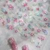 Pegatinas para Uñas Estilo Ins Floral de Primavera Mar Azul Flor de Primavera Mariposa Decoraciones para Uñas Estilo Japonés 3D