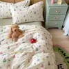 Juego de ropa de cama de cuatro piezas de algodón puro cepillado de grado materno e infantil, 60 hilos, 100% algodón, engrosado para otoño e invierno