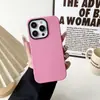 Funda de teléfono dos en uno para Apple 15promax color sólido 14 simple 13 agujero grande 12 tendencia 11
