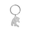 Chaveiro de aço inoxidável com coração de gato criativo transfronteiriço, pingente para casal, desenho animado fofo, pingente para mochila de estudante, atacado