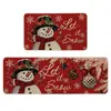Felpudo Decorativo Navideño Transfronterizo Alfombra Larga de Cocina Absorbente de Aceite Felpudo Antideslizante Resistente a la Suciedad para Puerta para Pelo