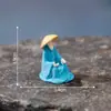 Paisaje en miniatura, bote de madera flotante creativo, figuras de pareja estilo vintage, decoraciones DIY de paisajismo para jardinería, accesorios colgantes, adornos pequeños