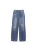 Aliexpress Transfronterizo Ropa Popular para Mujer Estilo Europeo y Americano Exportación Venta al por Mayor Zr Punto Jeans Silueta Arco de Cintura Alta