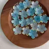 Acrílico 23mm Dos Tonos Estampado en Oro Flor de Cinco Pétalos DIY Hecho a Mano Gradiente Pétalo de Flor de Cerezo Pasador de Pelo Accesorio para el Cabello Accesorios de Cuentas Sueltas