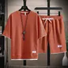 Camiseta tipo gofre para hombre, de manga corta, hecha de seda helada, adecuada para el verano, viene como un atuendo deportivo casual elegante, fina y ligera