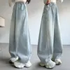 Jeans de Mezclilla para Niñas, Nuevo Estilo Coreano Primavera y Otoño 2026 Pantalones de Pierna Ancha
