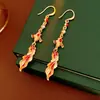 Brincos de Gancho Peixe Koi Esmaltado Pérola Vintage, Brincos Versáteis Exquisitos Retrô, Brincos de Nicho de Luxo para Mulheres