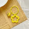 Chaveiro Pingente Acrílico Estrela de Cinco Pontas Fone de Ouvido Dopamina Enfeites Pendurados Decoração de Bolsa Pequena Fresca com Sino