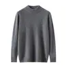 Suéter de Cachemir Puro de Lujo de Alta Gama Baicaicong Otoño/Invierno 2026 para Hombre, Suéter de Cachemir Tejido de Cuello Alto
