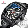 Reloj Mecánico Totalmente Automático Calado con Forma de Barril Dawn para Hombre, Transmisión en Vivo Transfronteriza, Reloj Mecánico Luminoso del Fabricante