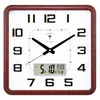 Reloj de Pared Cuadrado para Sala de Estar Silencioso Reloj Electrónico Moderno Casual de Moda Calendario Doméstico Creativo Reloj de Cuarzo