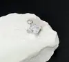 Banho de Cobre com Ouro 18K Microcravejado Zircônia Joias Redondo Pequeno Pingente Conector Pingente Pulseira Brinco Acessórios