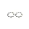 Pendientes de Aro Versátiles Simples de Acero de Titanio Color Duradero No se Desvanecen para Mujer Pendientes de Moda Europeos y Americanos Tendencia Estilo Ins Accesorios para Orejas