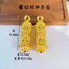 Loja de ouro com ouro novo chinês diamante porta aberta para ver o deus da riqueza colar com pingente estilo nacional deus da riqueza pingente atacado