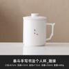 Fabricante Dehua Jade Grasa de Cordero Taza de Té Cerámica Escrita a Mano Taza de Oficina Separación de Té y Agua Taza de Té Caja de Regalo con Tapa
