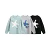 Suéter de punto Cattee Estrella de Mar Americana Cuello Redondo para Hombres y Mujeres Holgado Otoño e Invierno Perezoso de Lana de Alta Gama Moderno