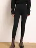Pantalones de punto para mujer de cachemira de color liso, cintura alta, de un solo hilo, con rayas, nueva colección de primavera, corte ceñido, adelgazantes, leggings de punto para interior y exterior