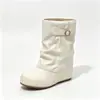 Botines Birkenstock de tacón alto para mujer petite, nueva colección otoño 2026, botines de moda bootcut con hebilla de cinturón