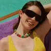 2026 Comercio Exterior Transfronterizo de Amazon Moda Collar de Cuentas con Sentido de Diseño, Joyería de Cuello Ajustable para Vacaciones en la Playa Colorida